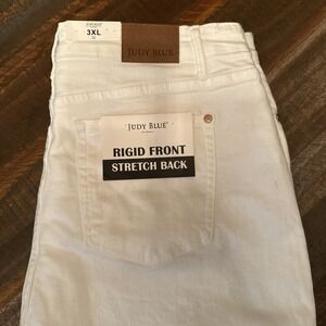 Judy Blue NWT Hi-Rise Rigid Front White Short Sz 3XL Style #JB150254 Distressed